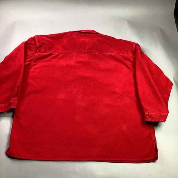 Vintage Marlboro Unlimited Red Corduroy Pullover Shirt XXL With Zipper & Chest P - Picture 7 of 8